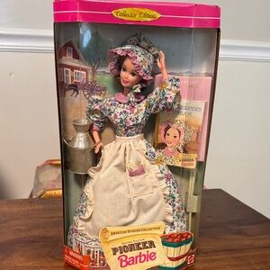 Barbie Pioneer Doll in Floral Dress with Bonnet